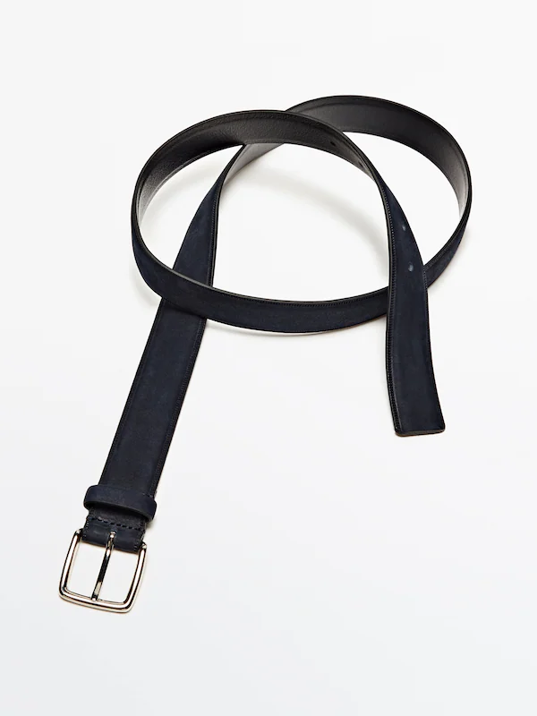 Nubuck leather belt - Massimo Dutti Worldwide