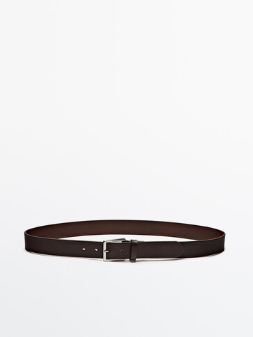 Leather embossed belt