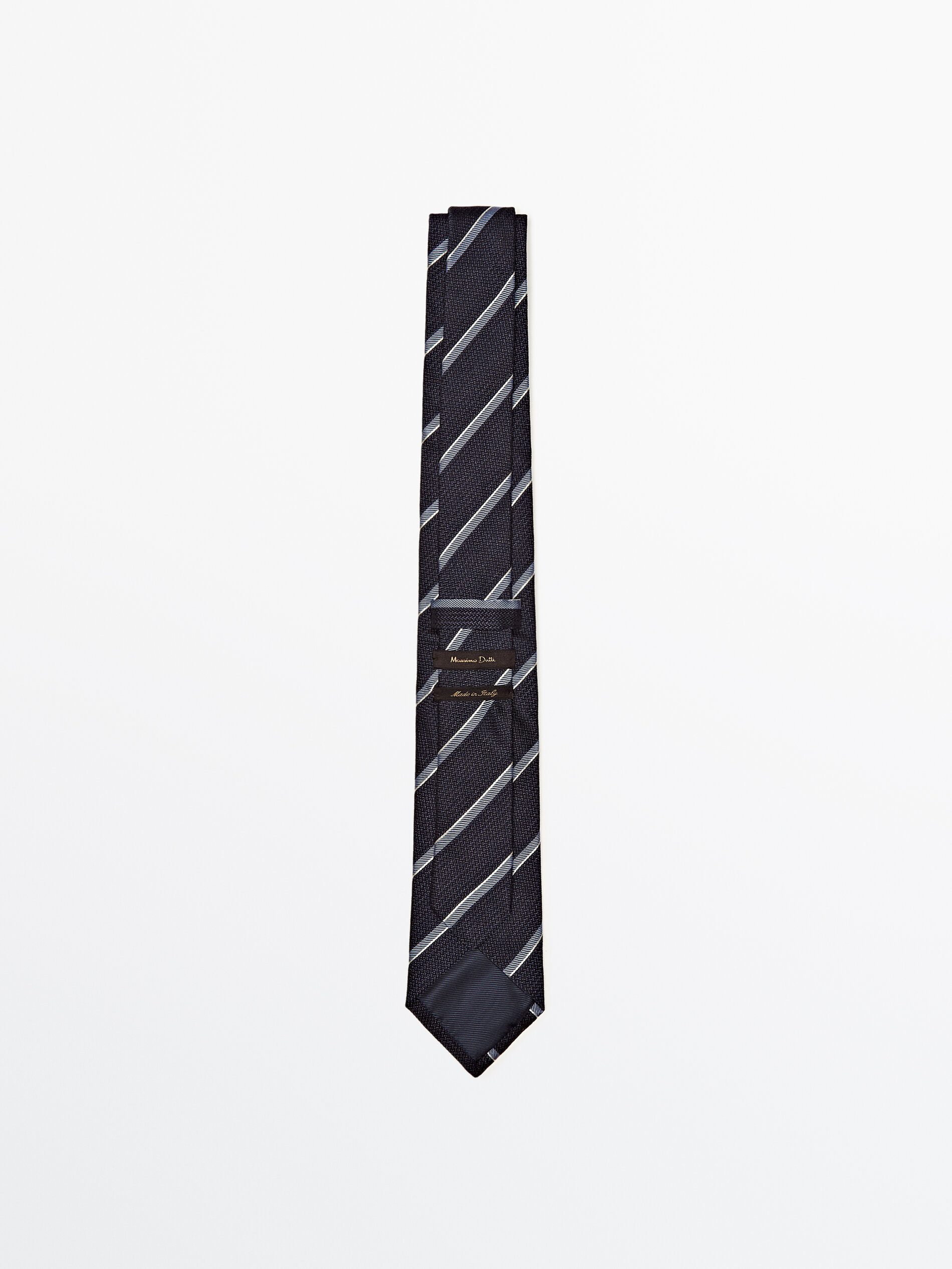 Corbata rayas con algodón y seda