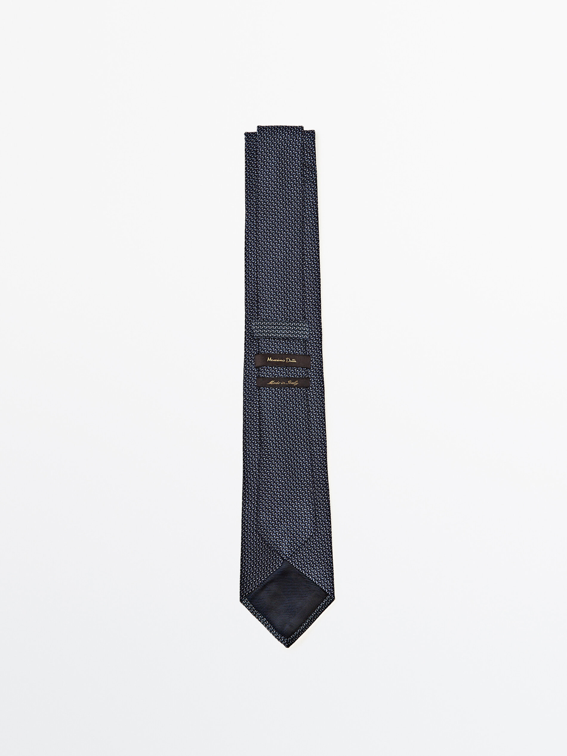 Corbata zigzag con algodón y seda