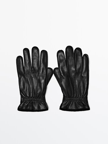 Nappa leather gloves with wool lining