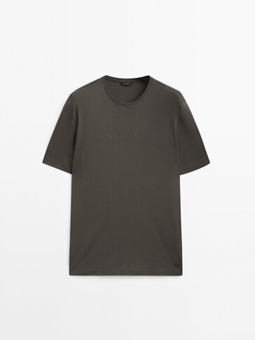 Cotton T-shirt with logo detail