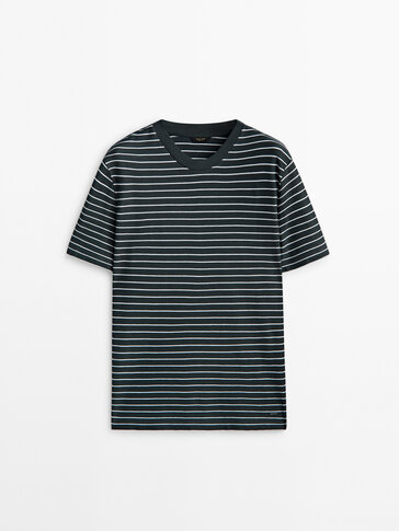 Cotton striped T-shirt