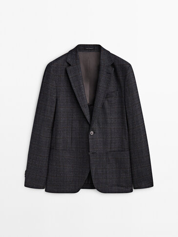 Massimo dutti grey outlet blazer