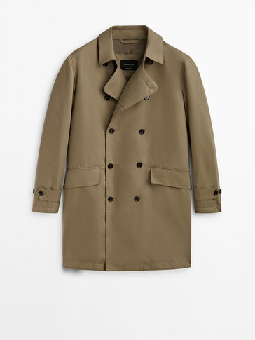 Double-breasted trench jacket