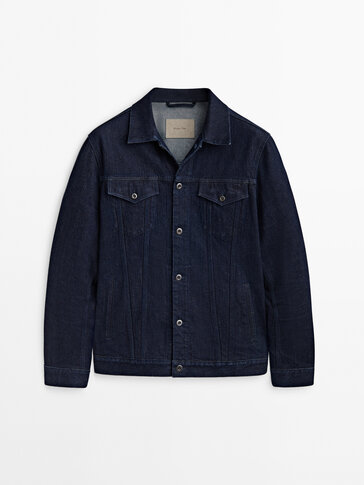 Rinse wash co-ordinated denim trucket jacket · Indigo · Dressy