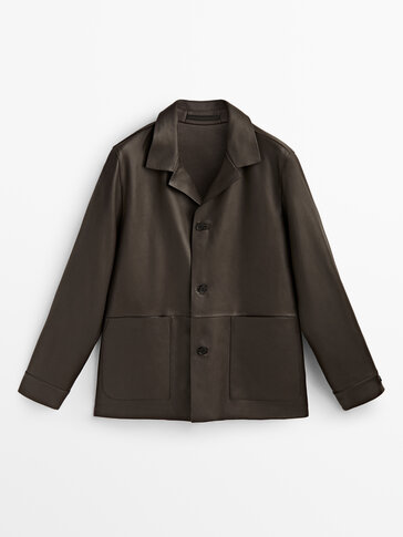 Nappa leather overshirt - Studio - Massimo Dutti