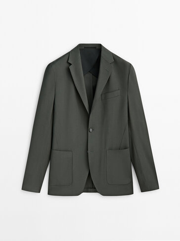 Massimo dutti sale green wool coat