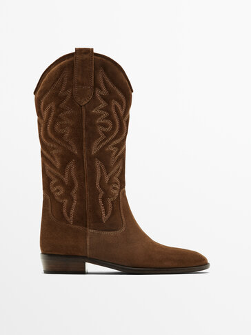 Mens suede deals cowboy boots tan
