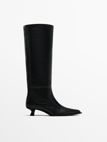 Heeled leather boots Limited Edition Black Boots And Ankle