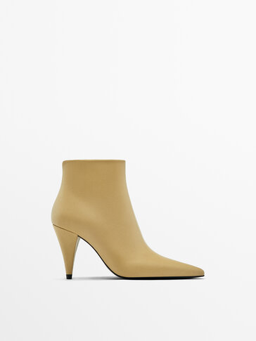 Leather high-heel ankle boots - Studio