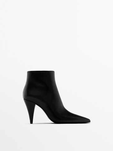 Leather high-heel ankle boots - Studio