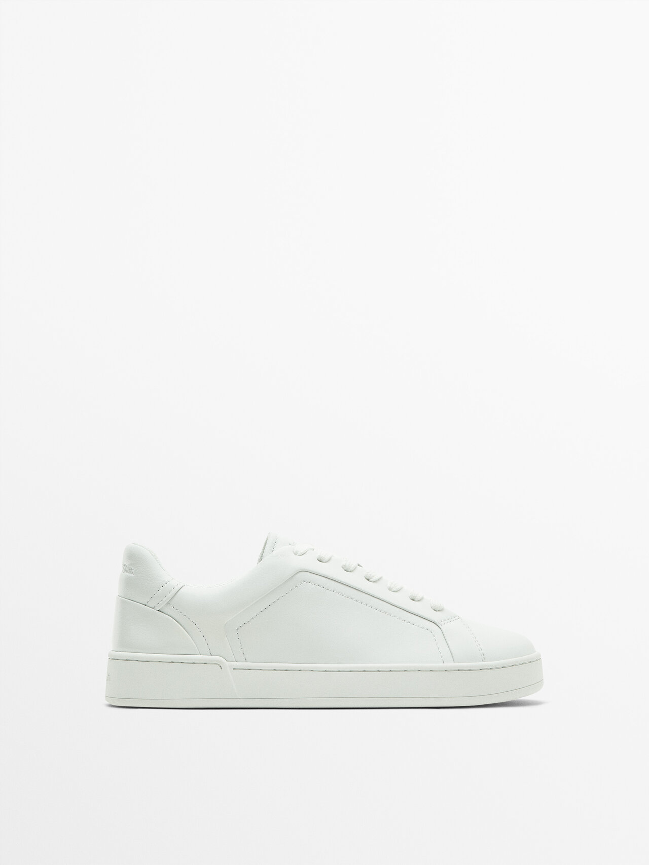 Massimo Dutti White Leather Trainers