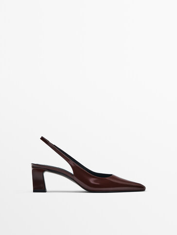 Heeled slingback shoes