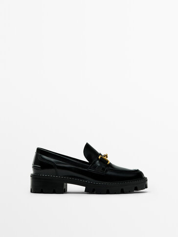 Track loafers with horsebit