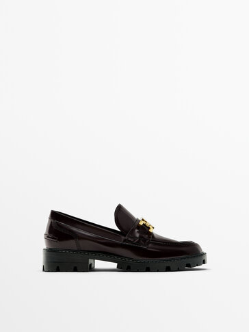 Track loafers with metal detail