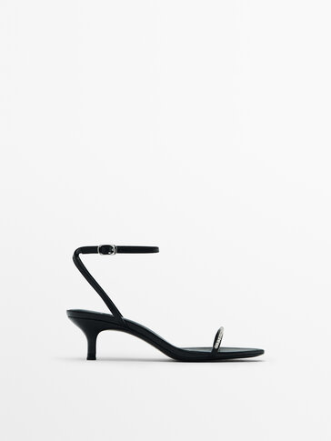 High-heel sandals with rhinestones - Studio