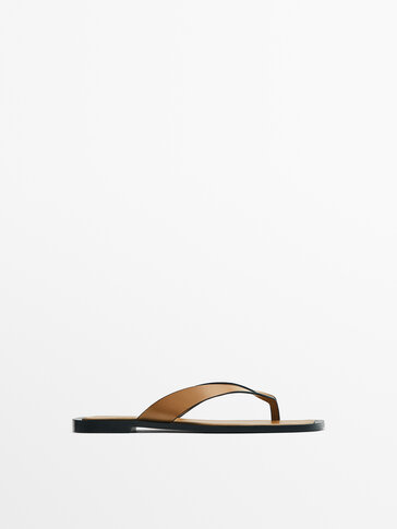 Leather strap sandals Massimo Dutti Singapore