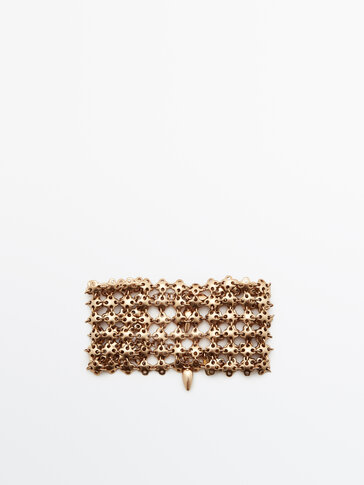 Gold-plated pieces bracelet