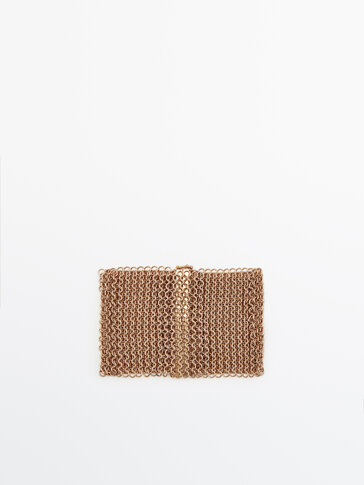 Gold-plated mesh bracelet