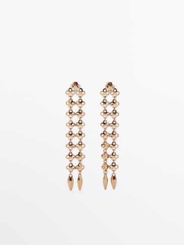 Gold-plated pieces earrings