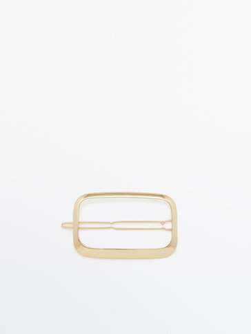 Gold-plated square hairslide
