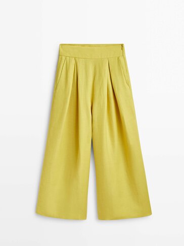 Pleated culotte trousers