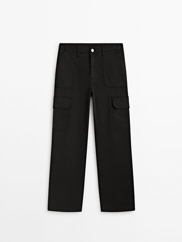 Pantaloni cargo misto cotone