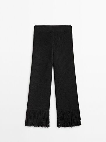 Knit trousers with fringing details - Limited Edition