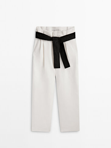 Linen paperbag trousers - Limited Edition