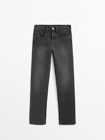 Slim cropped fit jeans met halfhoge taille