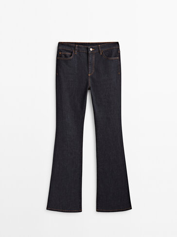 High-waist skinny flare jeans
