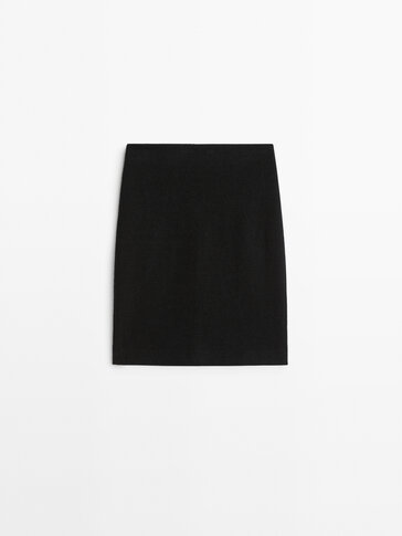 Felt-effect mini skirt