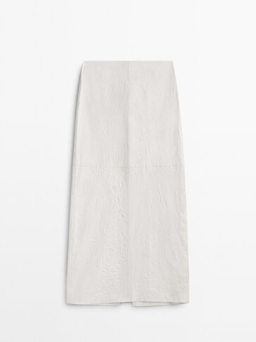 חולצה מעור נאפה במראה סדוק - Limited Edition