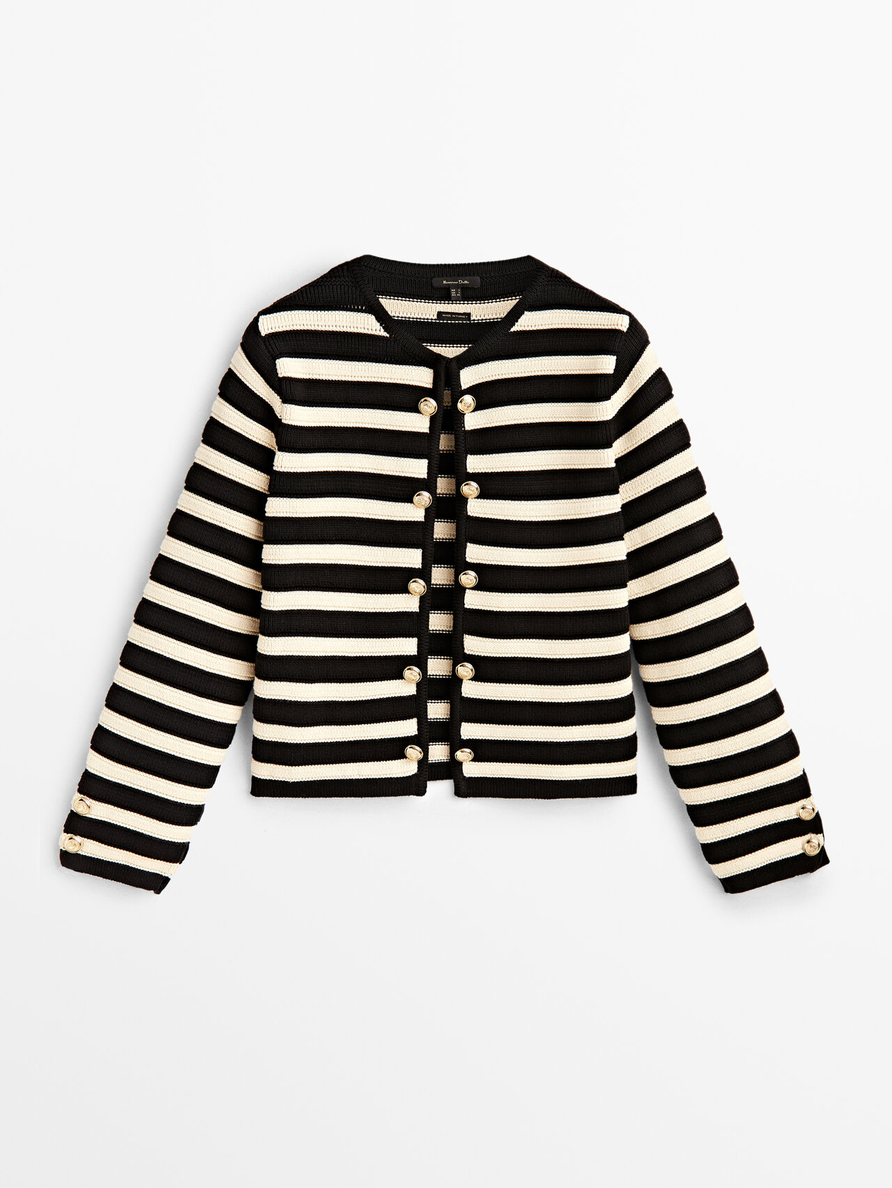 Double Stripe Knit Cardigan / Black 【公式通販】