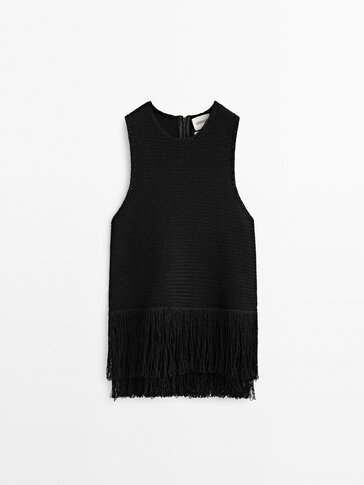 Knit top with fringing detail - Limited Edition