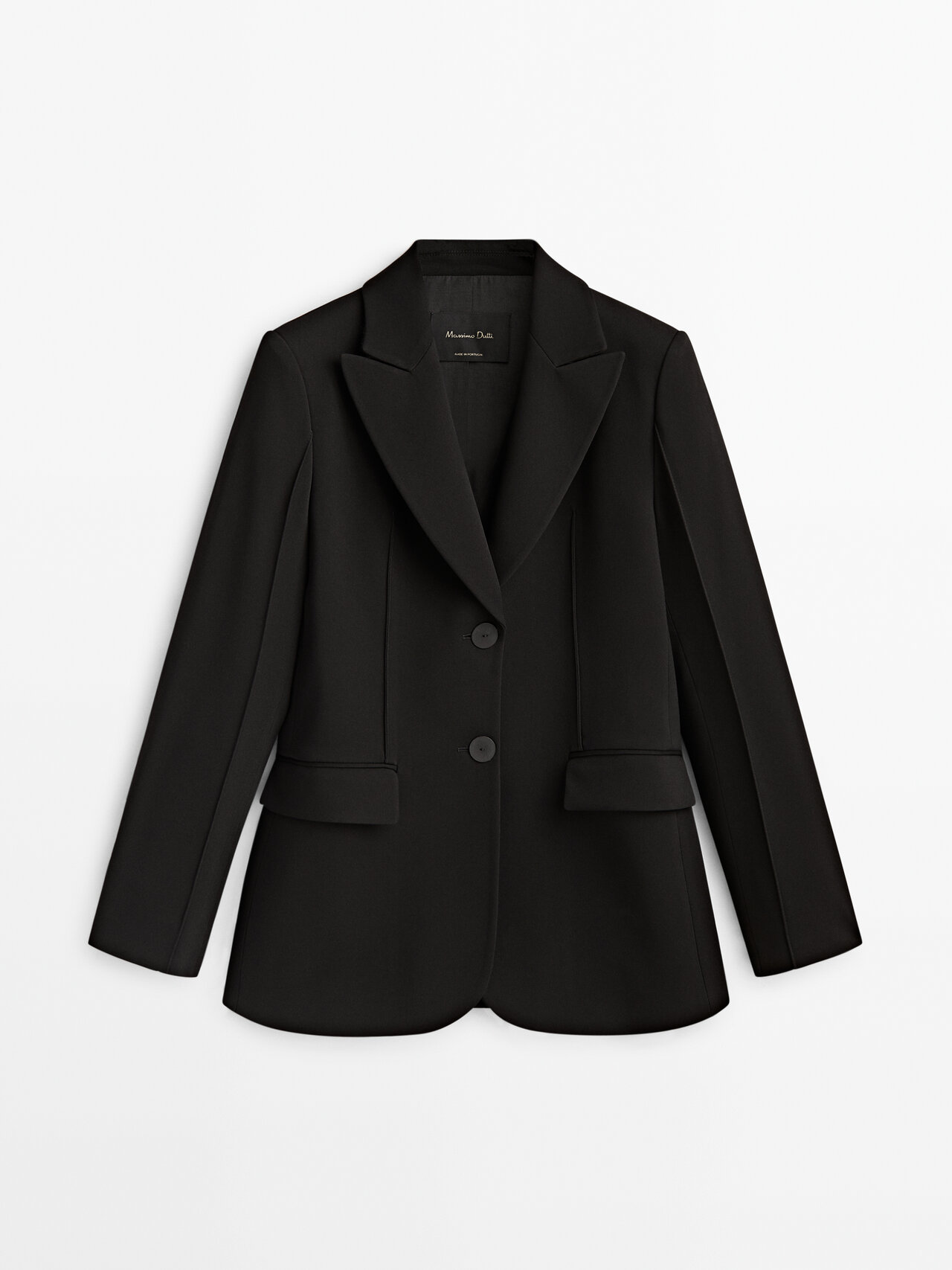 人気大割引 Suit Black Dutti Massimo Blazer Schwarz In Topstitching With ジャケット・アウター
