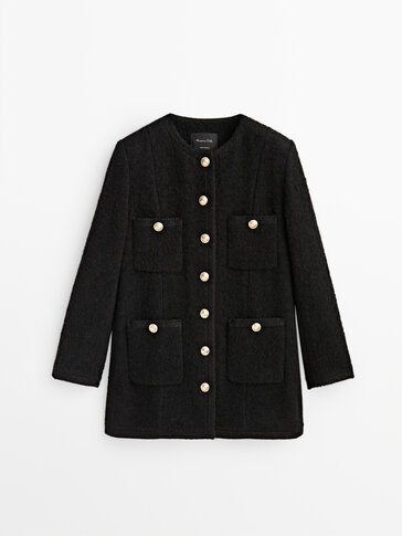 Long jacket with golden buttons