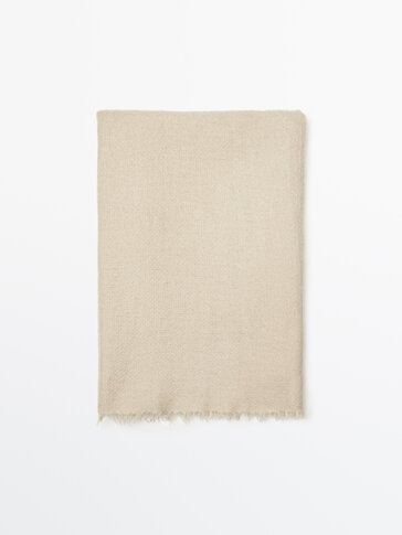 Écharpe texturée en pure laine