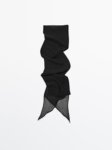 Crepe silk scarf