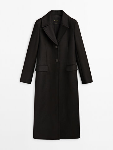 Tailored wool blend coat