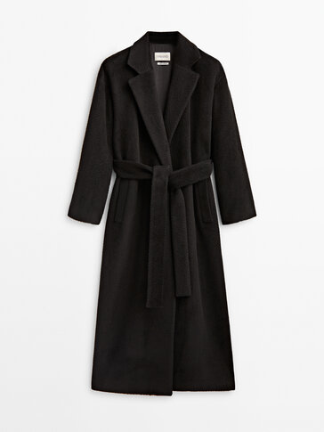 Manteau pardessus texturé noir