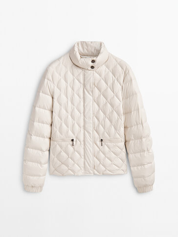 Down and feather puffer jacket