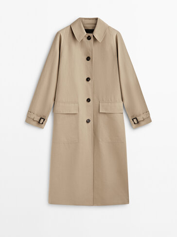 Trench en coton mélangé avec 26% de lin