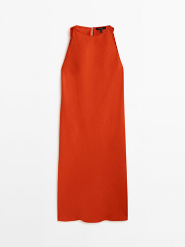 massimo dutti red dress