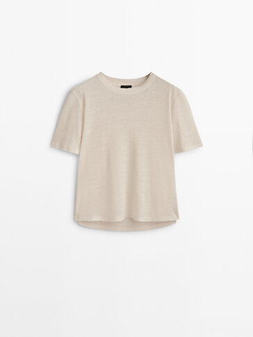 Camiseta manga corta 100% lino