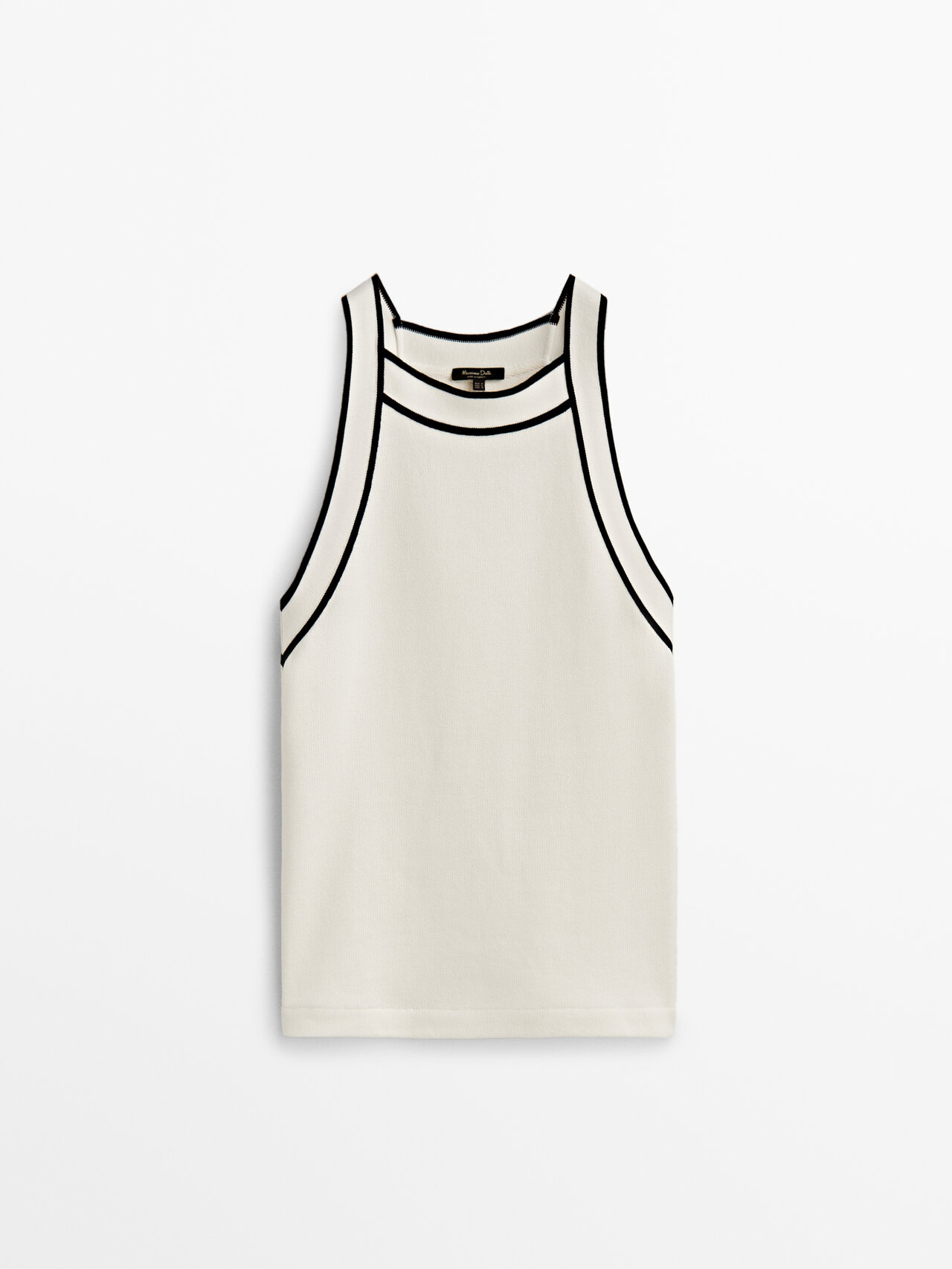 MASSIMO DUTTI SLEEVELESS CONTRAST TOP
