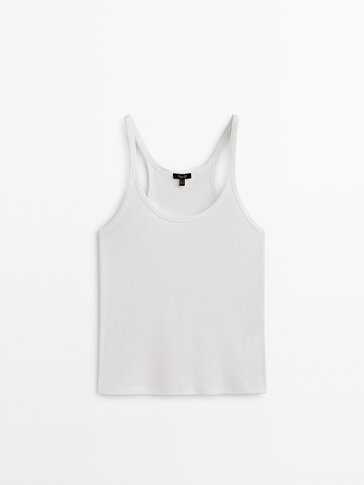Cotton top with thin straps