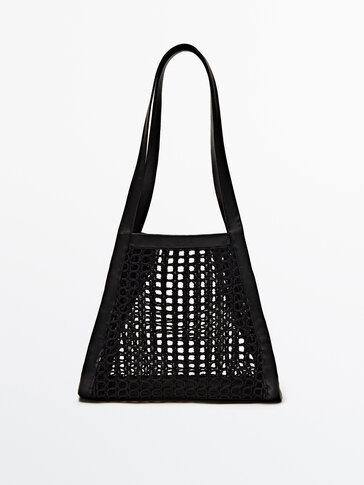 Contrast leather mesh bag - Limited Edition