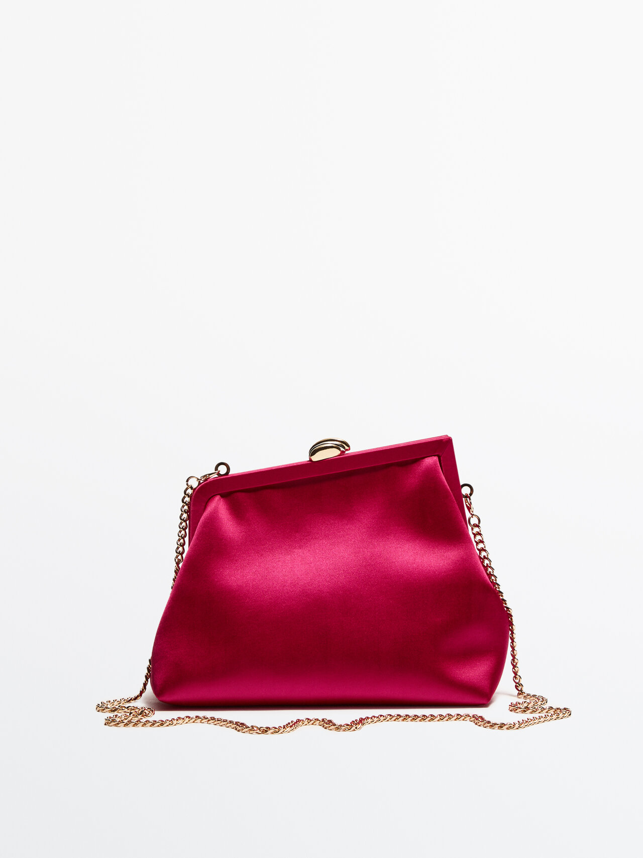 Massimo Dutti Asymmetric Clutch Bag - Studio In Pink